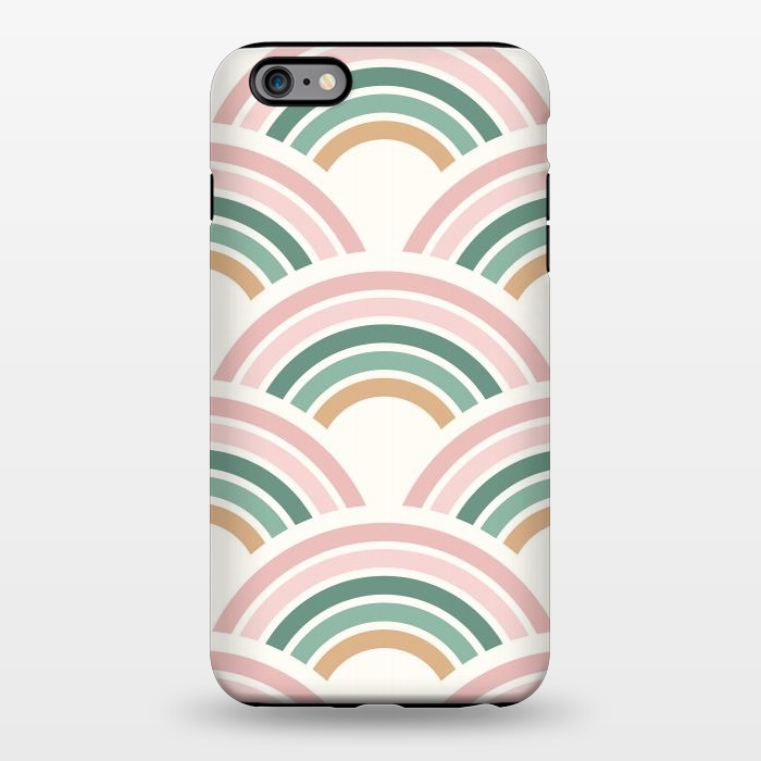iPhone 6/6s plus StrongFit Blush & Green Rainbow Pattern by ArtPrInk