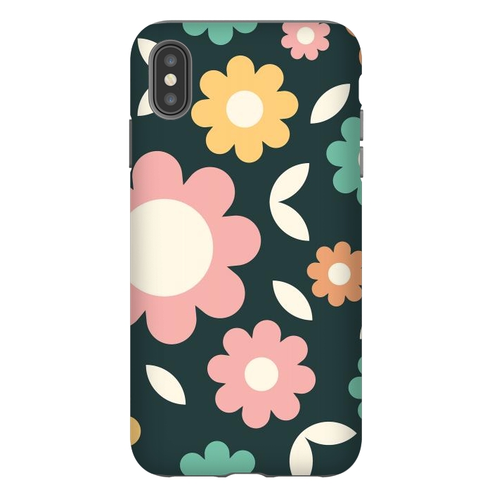 iPhone Xs Max StrongFit Rainbow Flowers by ArtPrInk