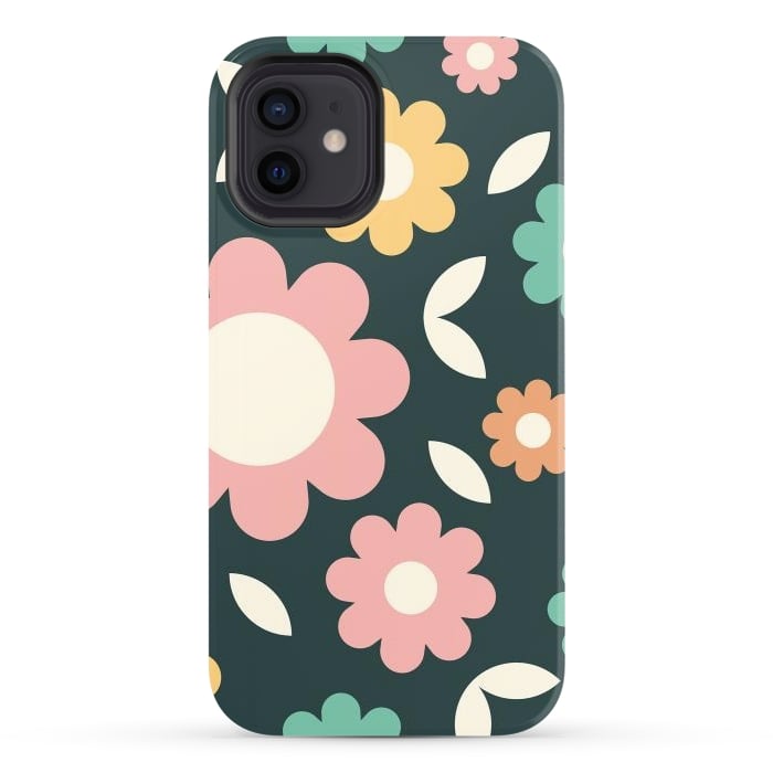 iPhone 12 StrongFit Rainbow Flowers by ArtPrInk
