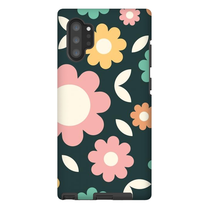 Galaxy Note 10 plus StrongFit Rainbow Flowers by ArtPrInk