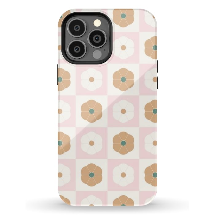 iPhone 13 Pro Max StrongFit Geometric Flowers by ArtPrInk