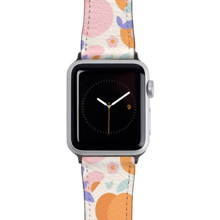 Watch 42mm / 44mm Strap PU leather Peaches by ArtPrInk