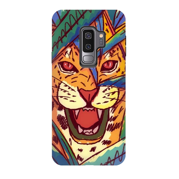 Galaxy S9 plus StrongFit The jungle cat by Steve Wade (Swade)