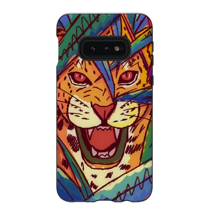 Galaxy S10e StrongFit The jungle cat by Steve Wade (Swade)