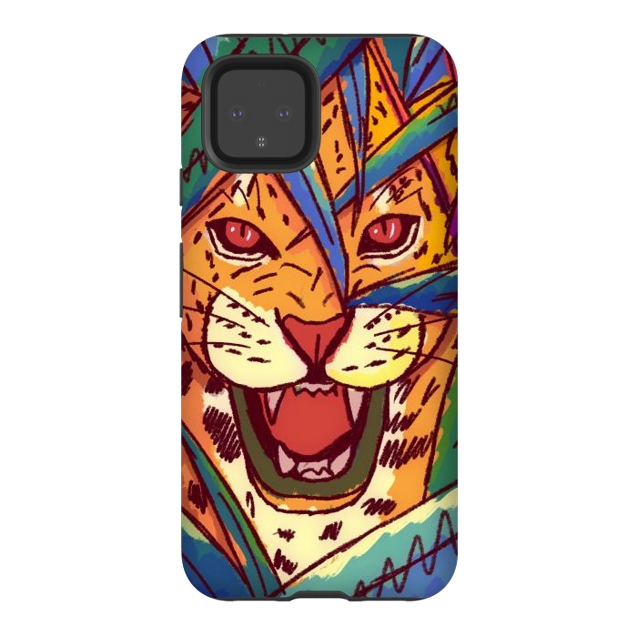 Pixel 4 StrongFit The jungle cat by Steve Wade (Swade)