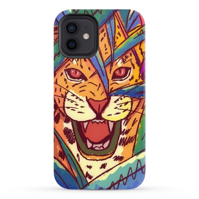 iPhone 12 StrongFit The jungle cat by Steve Wade (Swade)