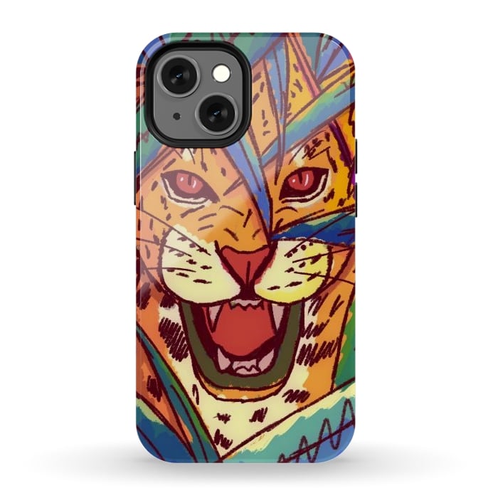 iPhone 13 mini StrongFit The jungle cat by Steve Wade (Swade)