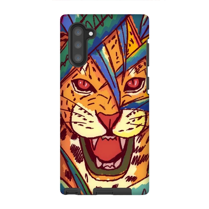 Galaxy Note 10 StrongFit The jungle cat by Steve Wade (Swade)