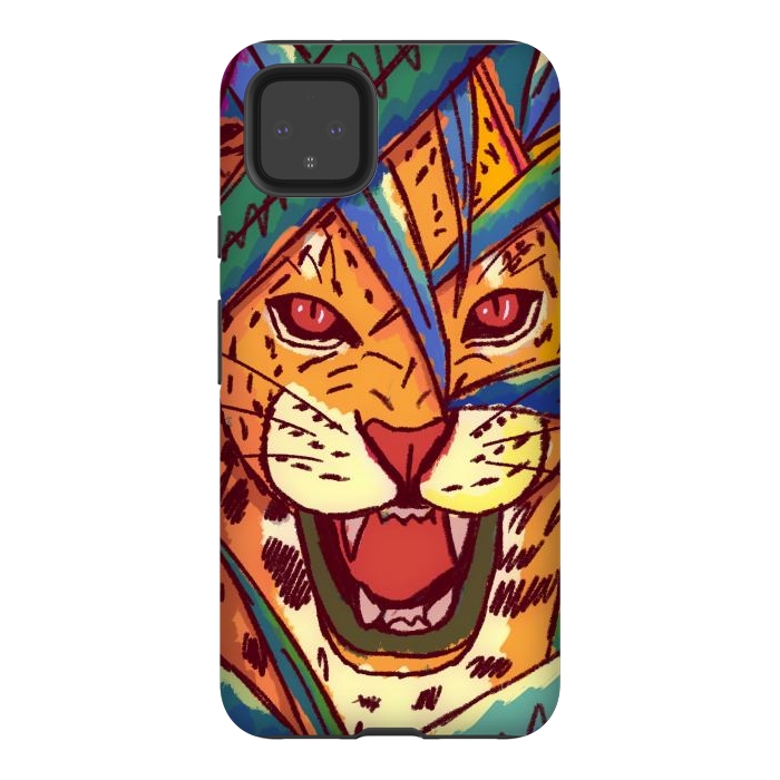 Pixel 4XL StrongFit The jungle cat by Steve Wade (Swade)