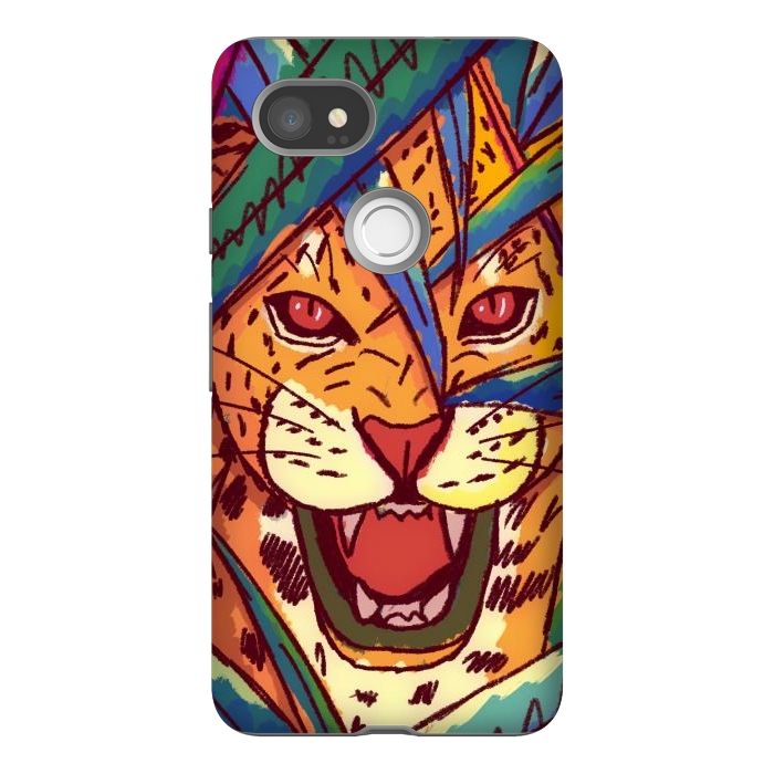 Pixel 2XL StrongFit The jungle cat by Steve Wade (Swade)