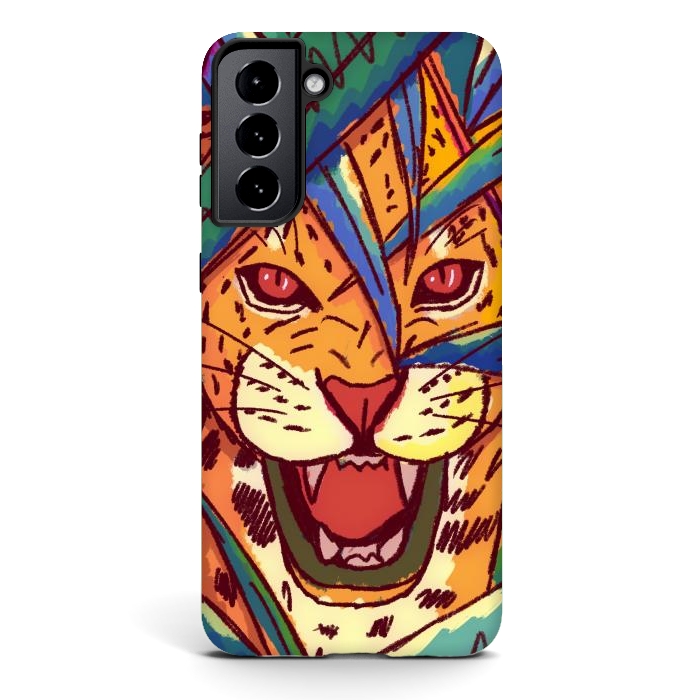Galaxy S21 plus StrongFit The jungle cat by Steve Wade (Swade)