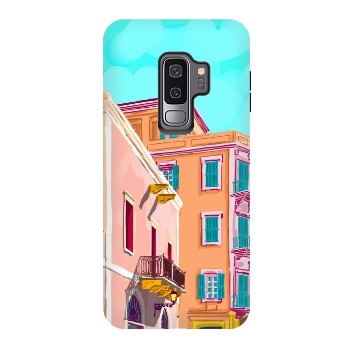 Galaxy S9 plus StrongFit Colorful Houses by Uma Prabhakar Gokhale