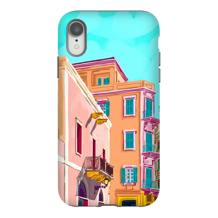 iPhone Xr StrongFit Colorful Houses by Uma Prabhakar Gokhale