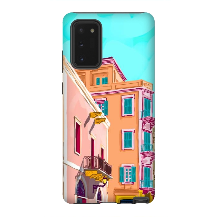 Galaxy Note 20 StrongFit Colorful Houses by Uma Prabhakar Gokhale