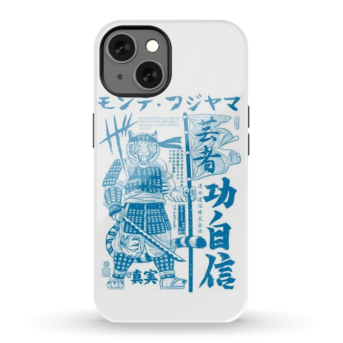 iPhone 13 StrongFit Samurai Tiger Kanji Warrior by Alberto