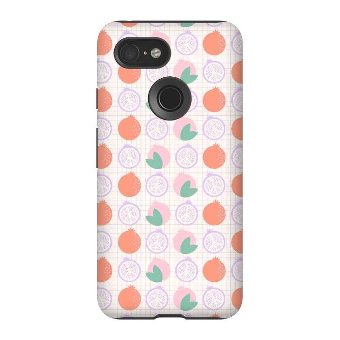 Pixel 3 StrongFit Pastels Peaceful Pomegranate by ArtPrInk