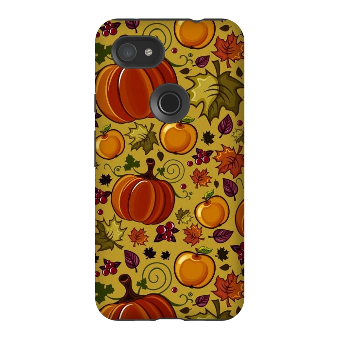 Pixel 3AXL StrongFit Pumpkin, Autumn Rich Pumpkin by ArtsCase