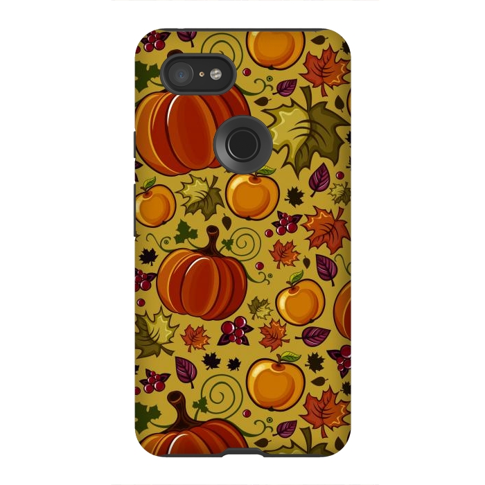 Pixel 3XL StrongFit Pumpkin, Autumn Rich Pumpkin by ArtsCase