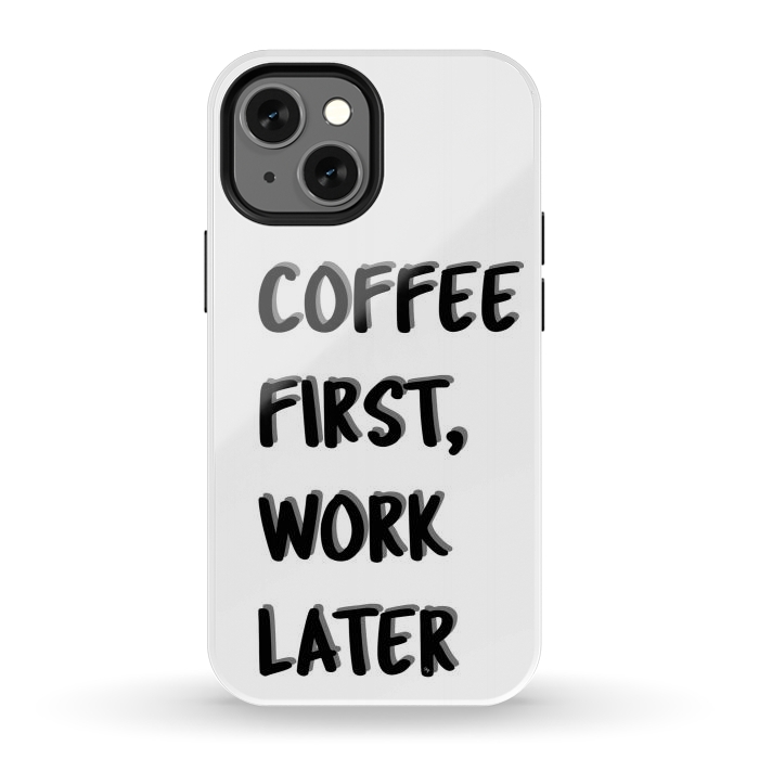 iPhone 12 mini StrongFit Coffee First by Martina