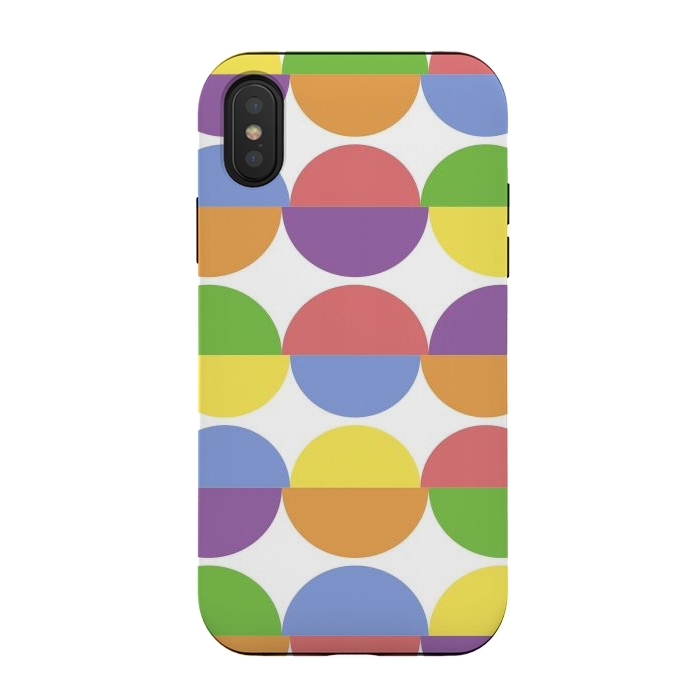 iPhone Xs / X StrongFit Colorful Moons by Martina