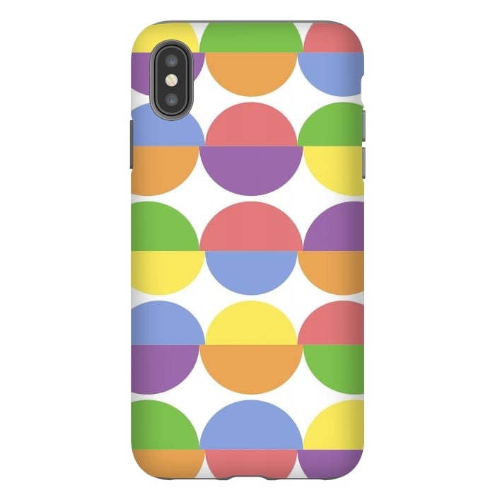 iPhone Xs Max StrongFit Colorful Moons by Martina