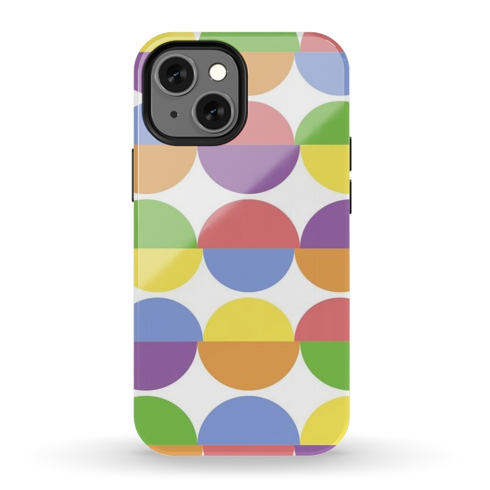iPhone 13 mini StrongFit Colorful Moons by Martina