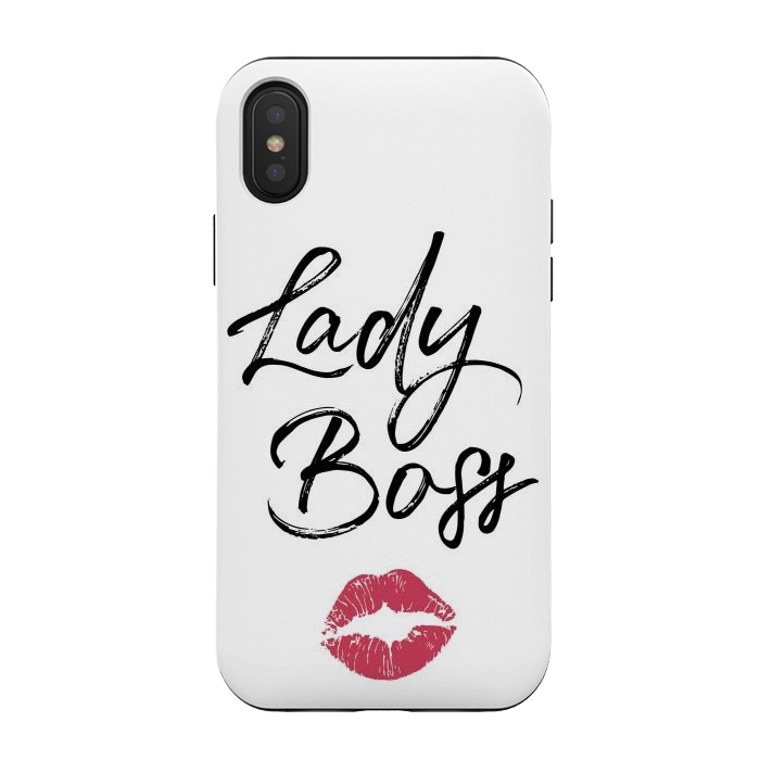 iPhone Xs / X StrongFit Lady Boss Kiss by Martina