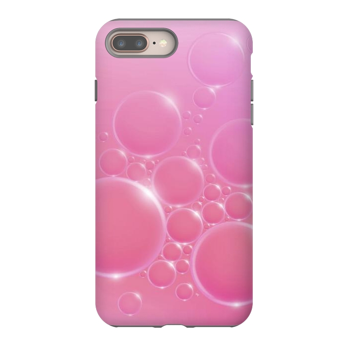 iPhone 7 plus StrongFit Pink Bubbles by Martina
