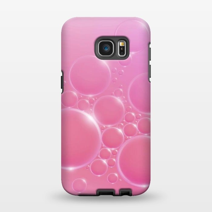 Galaxy S7 EDGE StrongFit Pink Bubbles by Martina