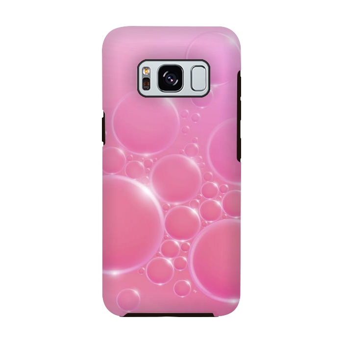 Galaxy S8 StrongFit Pink Bubbles by Martina