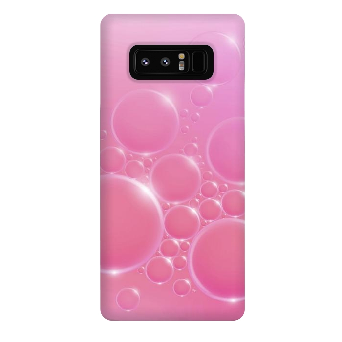 Galaxy Note 8 StrongFit Pink Bubbles by Martina