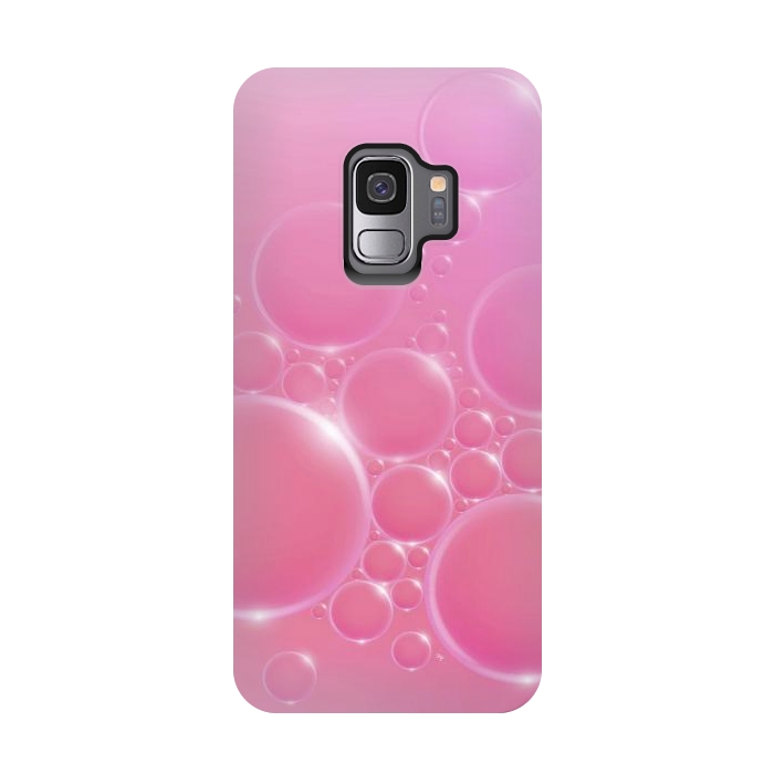 Galaxy S9 StrongFit Pink Bubbles by Martina