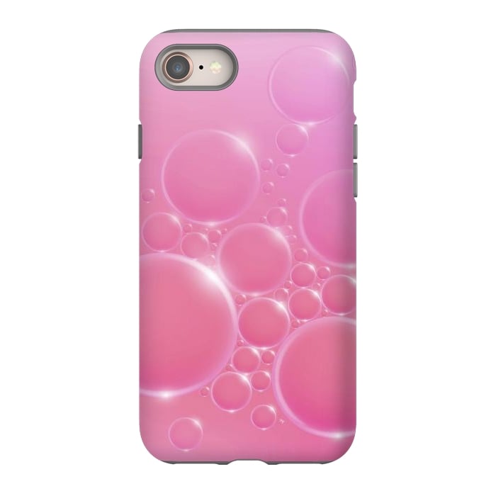 iPhone 8 StrongFit Pink Bubbles by Martina