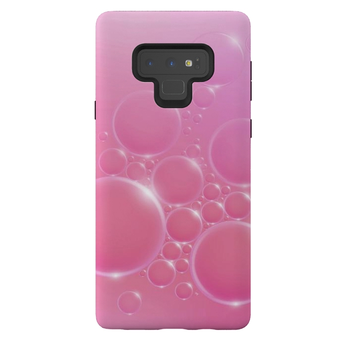 Galaxy Note 9 StrongFit Pink Bubbles by Martina