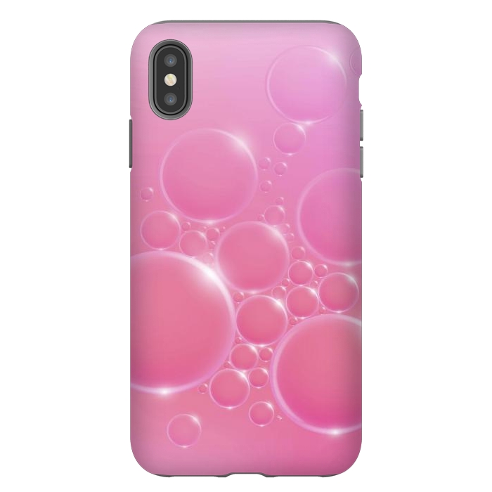iPhone Xs Max StrongFit Pink Bubbles by Martina