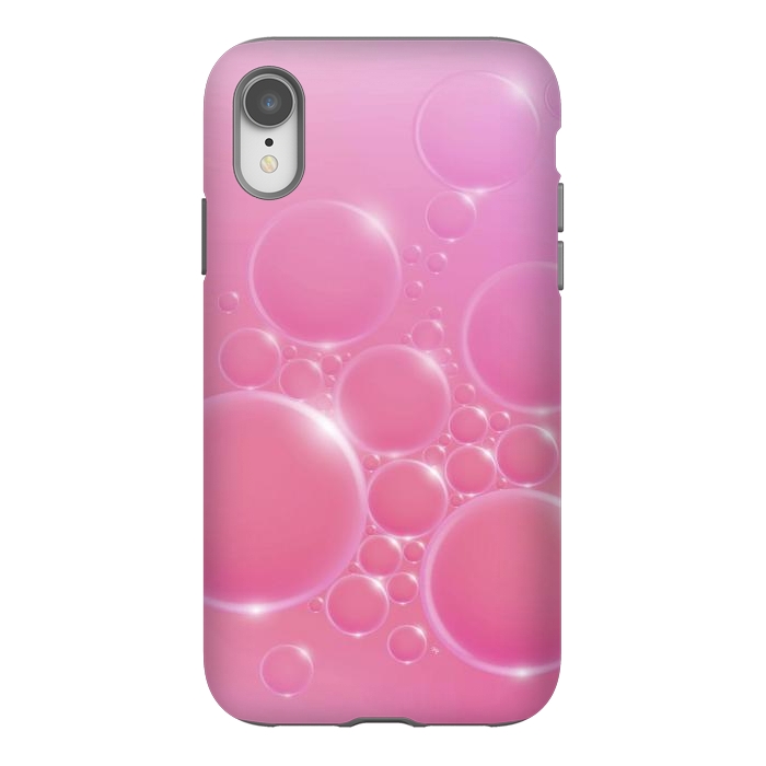 iPhone Xr StrongFit Pink Bubbles by Martina