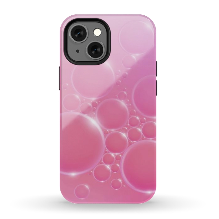 iPhone 12 mini StrongFit Pink Bubbles by Martina