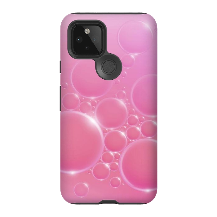 Pixel 5 StrongFit Pink Bubbles by Martina