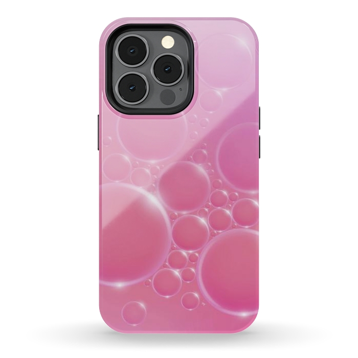 iPhone 13 pro StrongFit Pink Bubbles by Martina
