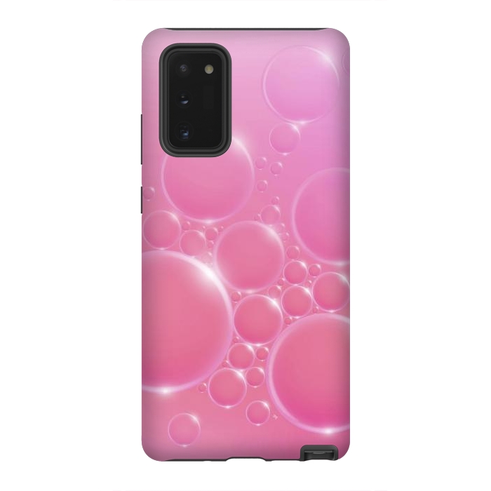 Galaxy Note 20 StrongFit Pink Bubbles by Martina