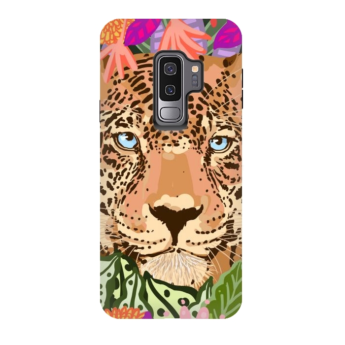 Galaxy S9 plus StrongFit Peek A Boo Leopard by Uma Prabhakar Gokhale