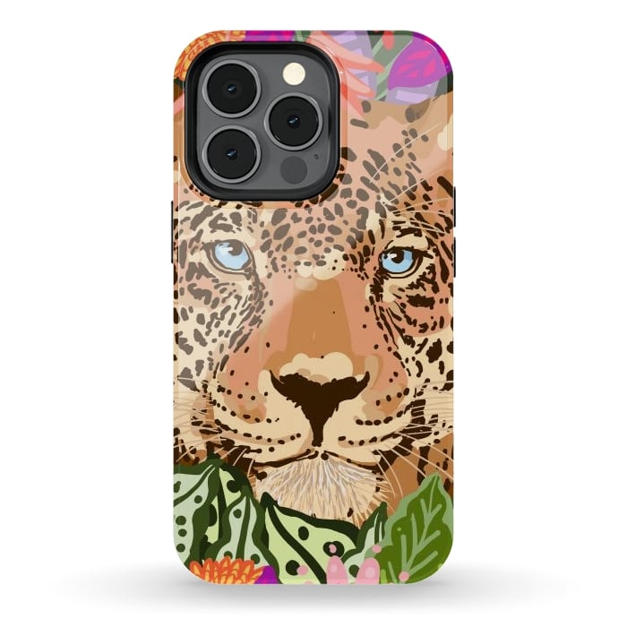 iPhone 13 pro StrongFit Peek A Boo Leopard by Uma Prabhakar Gokhale