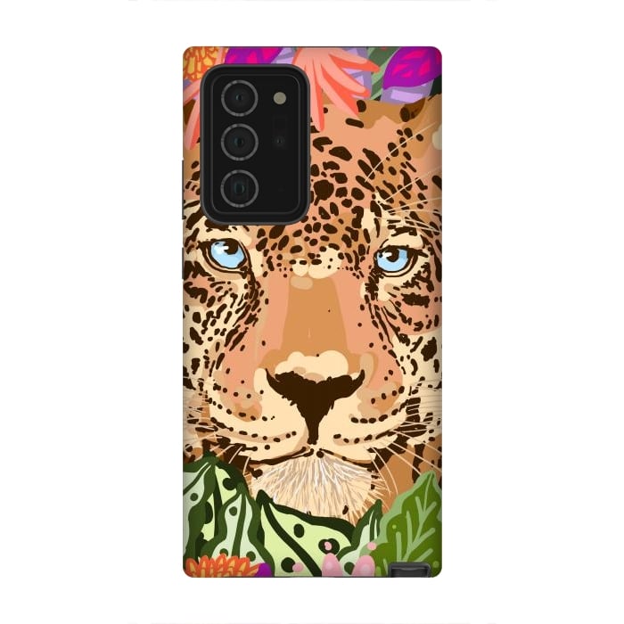 Galaxy Note 20 Ultra StrongFit Peek A Boo Leopard by Uma Prabhakar Gokhale