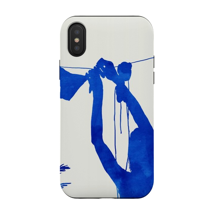 iPhone Xs / X StrongFit Blue Nude Vacay Matisse by Uma Prabhakar Gokhale