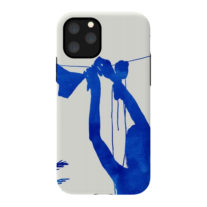 iPhone 11 Pro StrongFit Blue Nude Vacay Matisse by Uma Prabhakar Gokhale