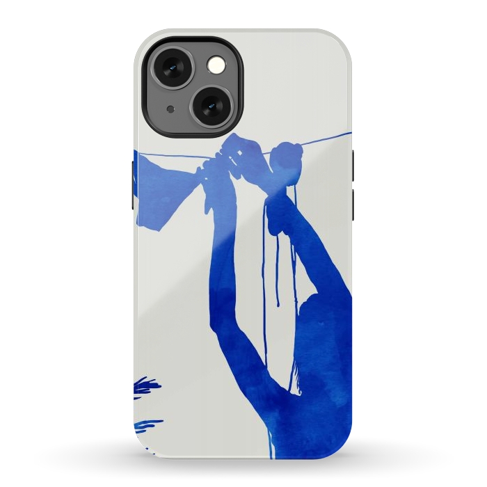 iPhone 13 StrongFit Blue Nude Vacay Matisse by Uma Prabhakar Gokhale