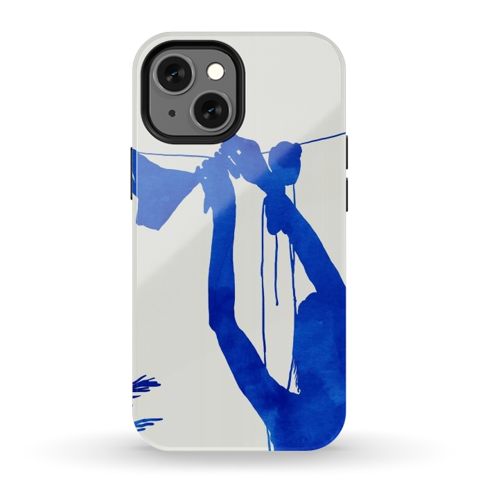 iPhone 13 mini StrongFit Blue Nude Vacay Matisse by Uma Prabhakar Gokhale