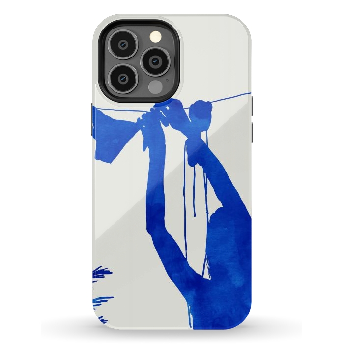 iPhone 13 Pro Max StrongFit Blue Nude Vacay Matisse by Uma Prabhakar Gokhale