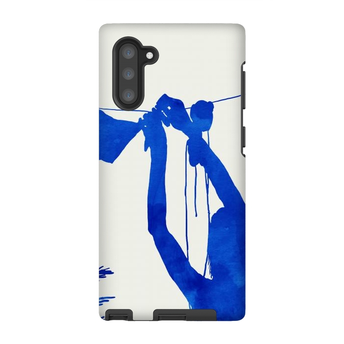 Galaxy Note 10 StrongFit Blue Nude Vacay Matisse by Uma Prabhakar Gokhale