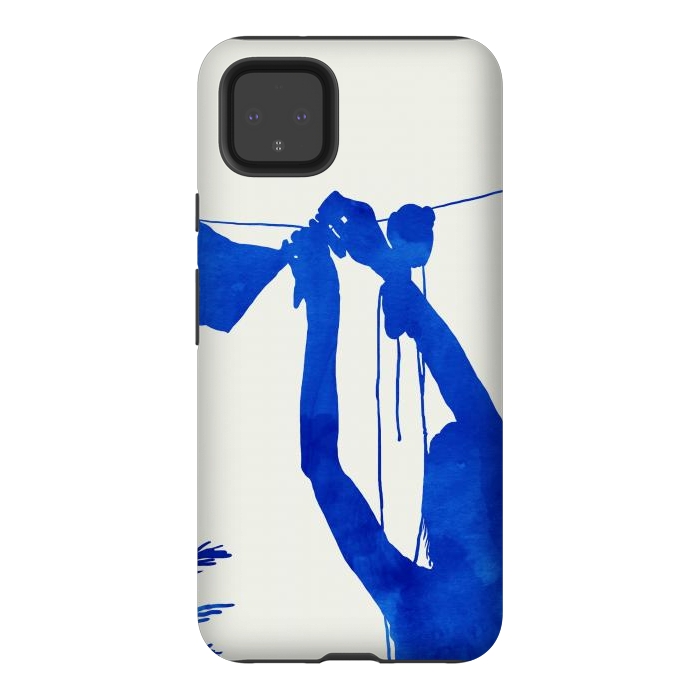 Pixel 4XL StrongFit Blue Nude Vacay Matisse by Uma Prabhakar Gokhale